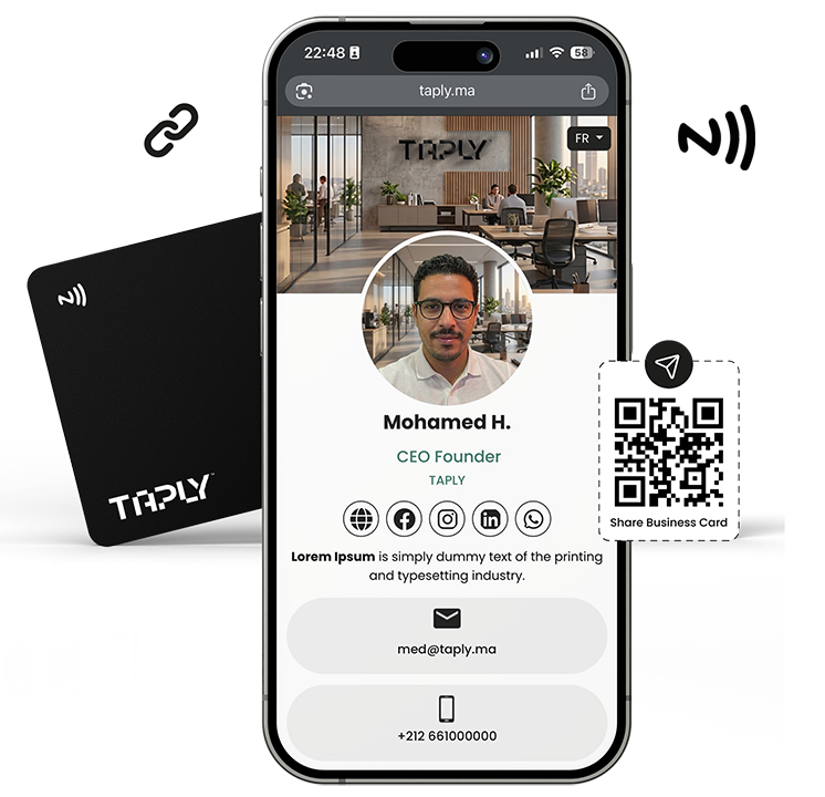 Digital vCard Illustration