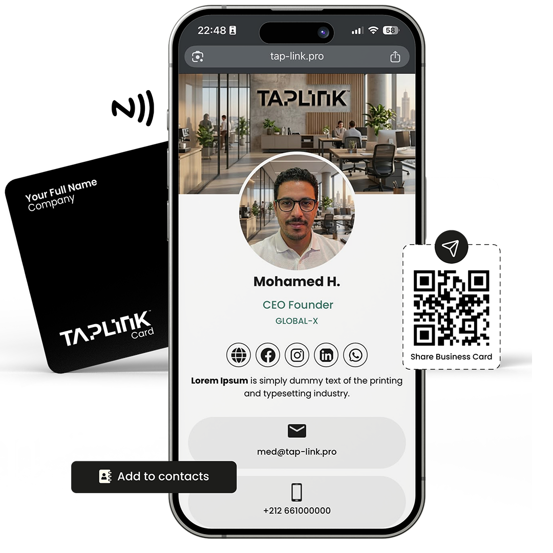Digital vCard Illustration